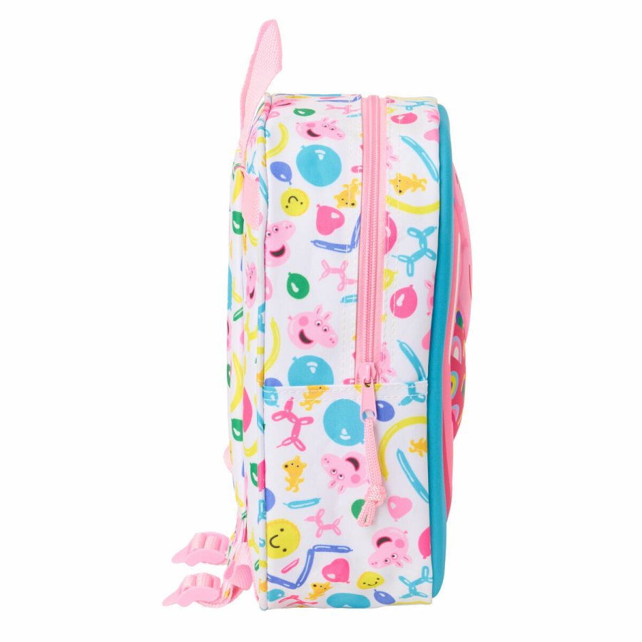 Brnetaske Peppa Pig Bl Hvid Pink 22 x 27 x 10 cm 3D #2