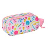 Dobbelt carry-all Peppa Pig Bl Hvid Pink 21 x 8 x 6 cm 3D #2