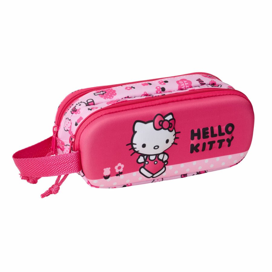 Dobbelt carry-all Hello Kitty Pink 21 x 8 x 6 cm #1
