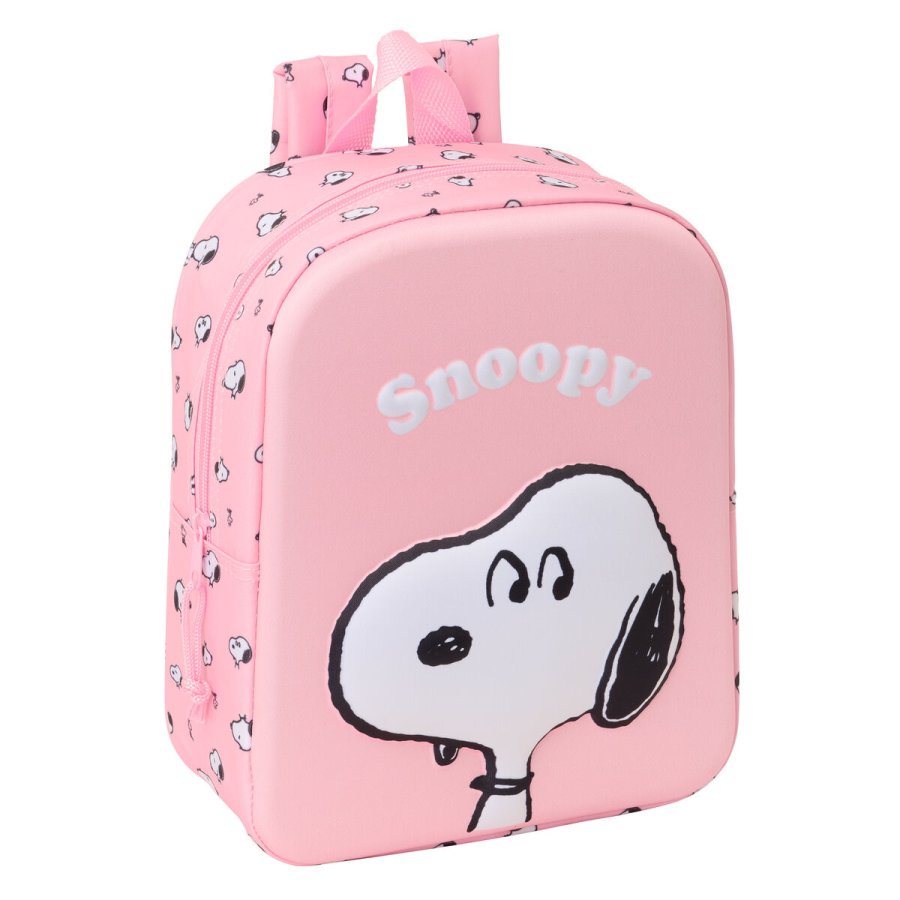 Brnetaske Snoopy Pink 22 x 27 x 10 cm 3D #1