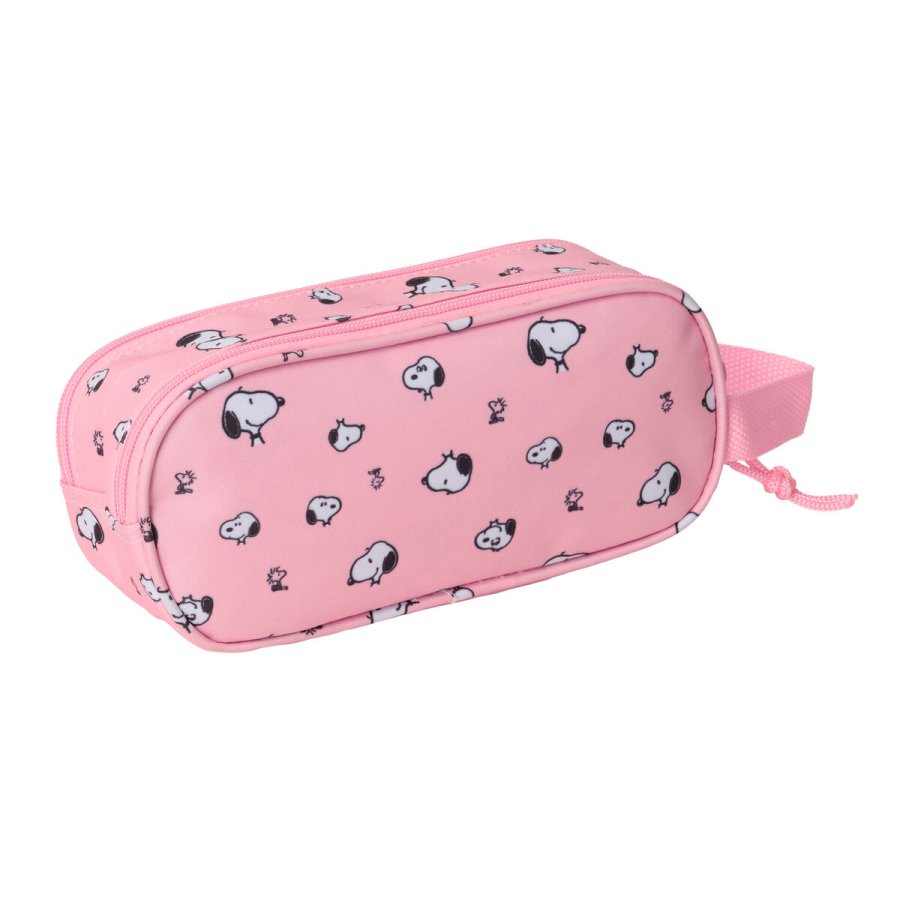 Dobbelt carry-all Snoopy Pink 21 x 8 x 6 cm 3D #2