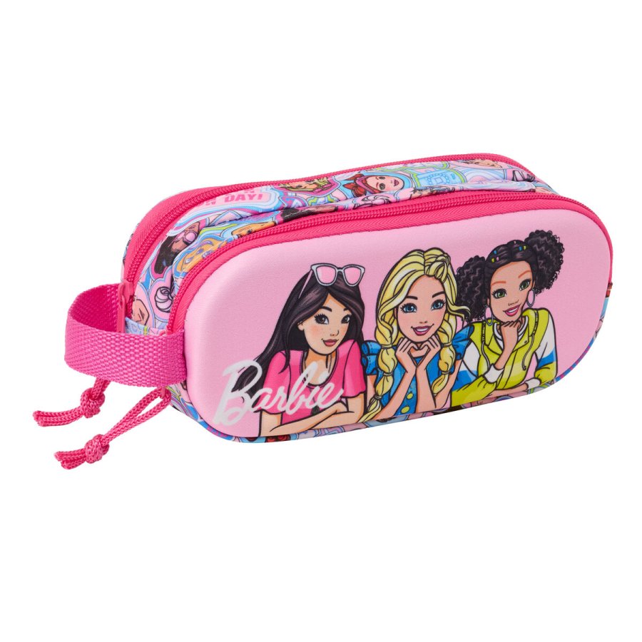Dobbelt carry-all Barbie Pink 21 x 8 x 6 cm 3D #1
