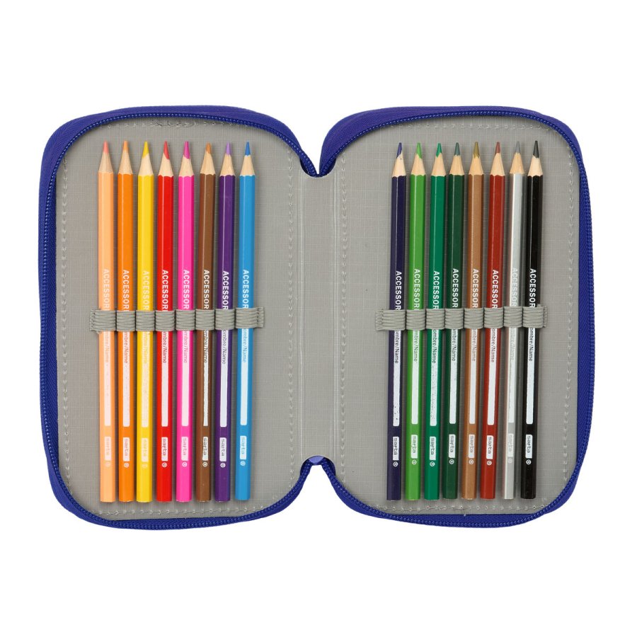 Tredobbelt Penalhus Atltico Madrid Bl Hvid Rd 12,5 x 19,5 x 5,5 cm 37 Dele #4