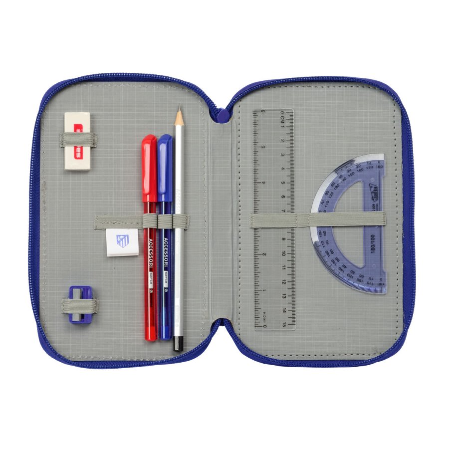 Tredobbelt Penalhus Atltico Madrid Bl Hvid Rd 12,5 x 19,5 x 5,5 cm 37 Dele #5