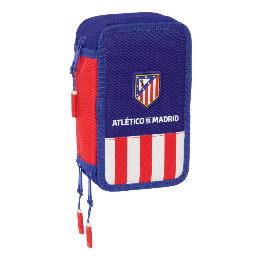 Tredobbelt Penalhus Atltico Madrid Bl Hvid Rd 12,5 x 19,5 x 5,5 cm 37 Dele #1