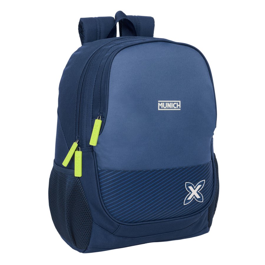Skoletaske Munich Blue indigo Bl 32 x 44 x 16 cm #1