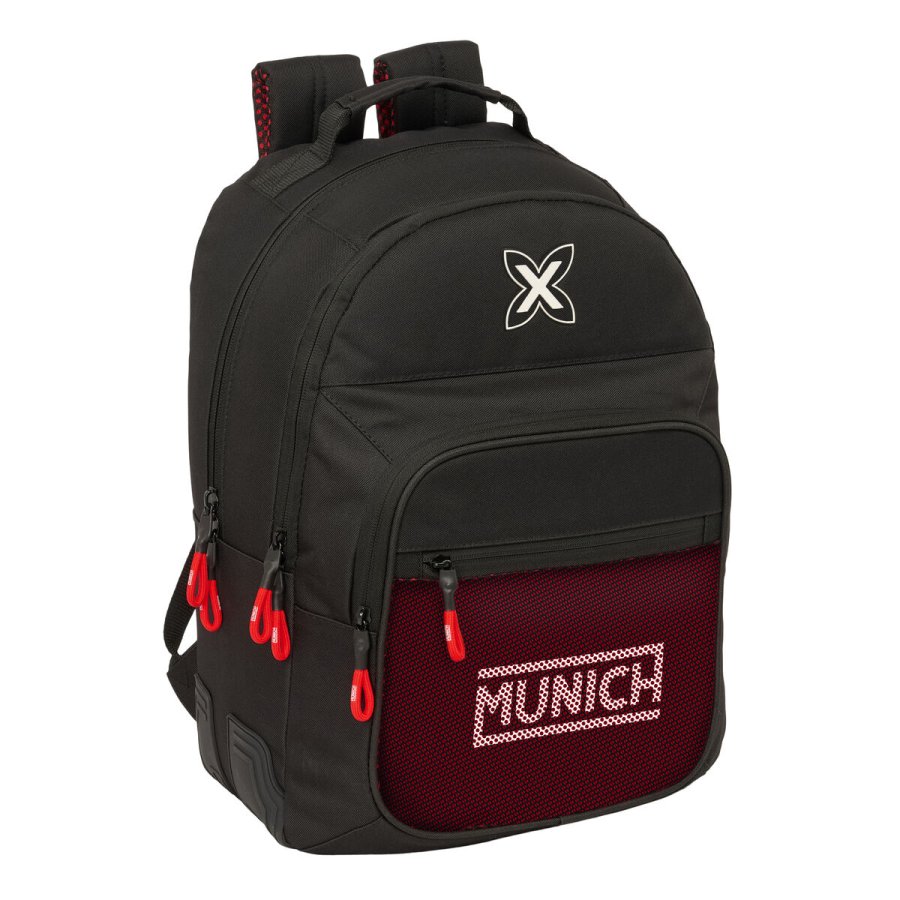 Skoletaske Munich Vulcan Sort 32 x 42 x 15 cm #1