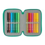 Tredobbelt Penalhus Real Betis Balompi Akvamarin 12,5 x 19,5 x 5,5 cm 37 Dele #2