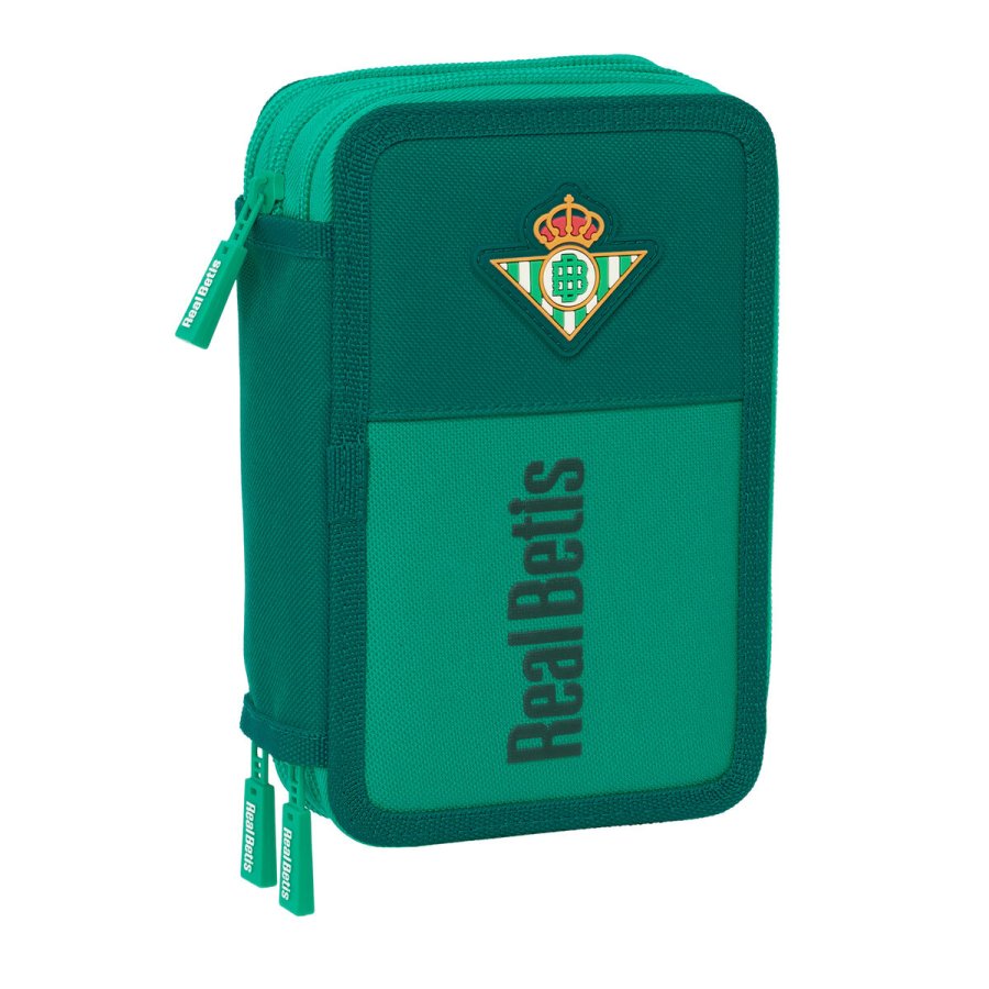 Tredobbelt Penalhus Real Betis Balompi Akvamarin 12,5 x 19,5 x 5,5 cm 37 Dele #1