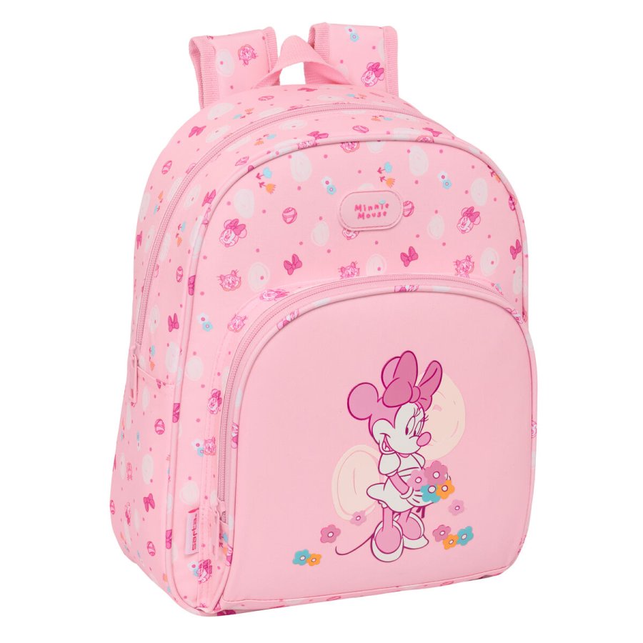 Brnetaske Minnie Mouse Baby Pink 28 x 34 x 10 cm #1