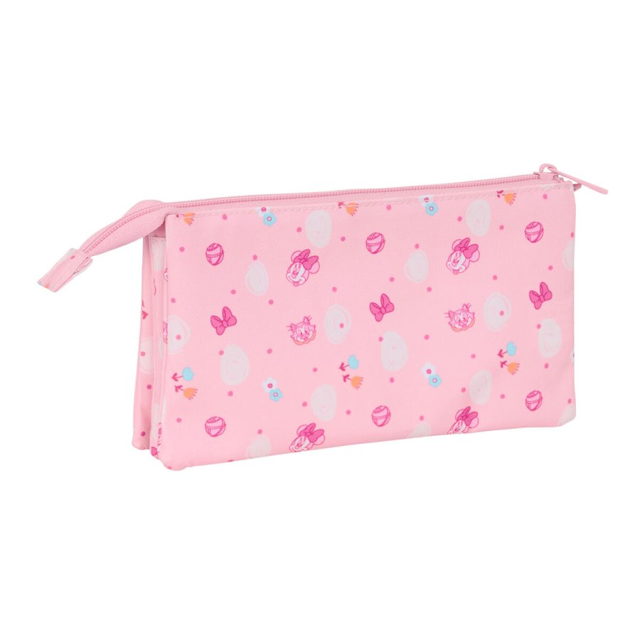 Tredobbelt bretaske Minnie Mouse Baby Pink 22 x 12 x 3 cm #2
