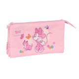Tredobbelt bretaske Minnie Mouse Baby Pink 22 x 12 x 3 cm #1