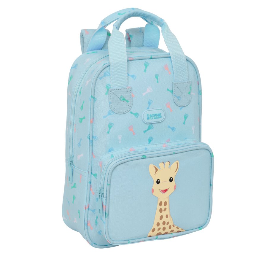 Skoletaske Sophie la Girafe Lysebl 20 x 28 x 8 cm #1