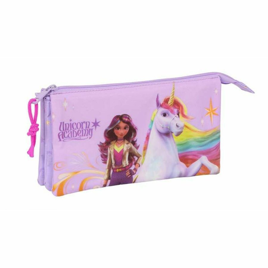 Tredobbelt bretaske Unicorn Academy Syren 22 x 12 x 3 cm #1