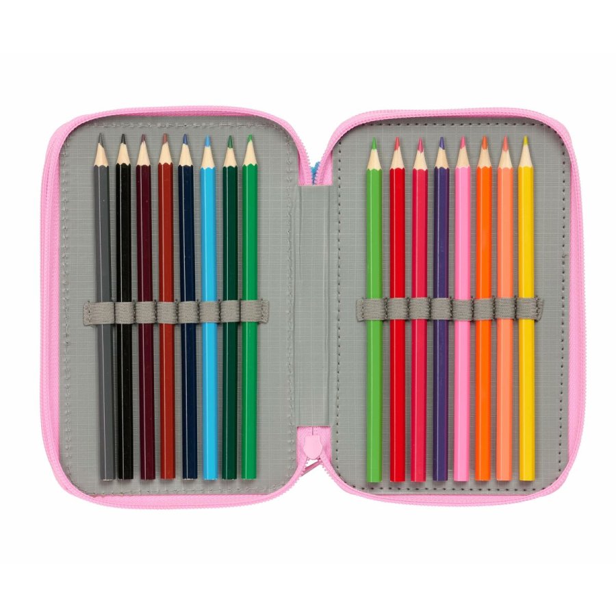 Tredobbelt Penalhus Stitch Bl 12,5 x 19,5 x 5,5 cm 37 Dele #6