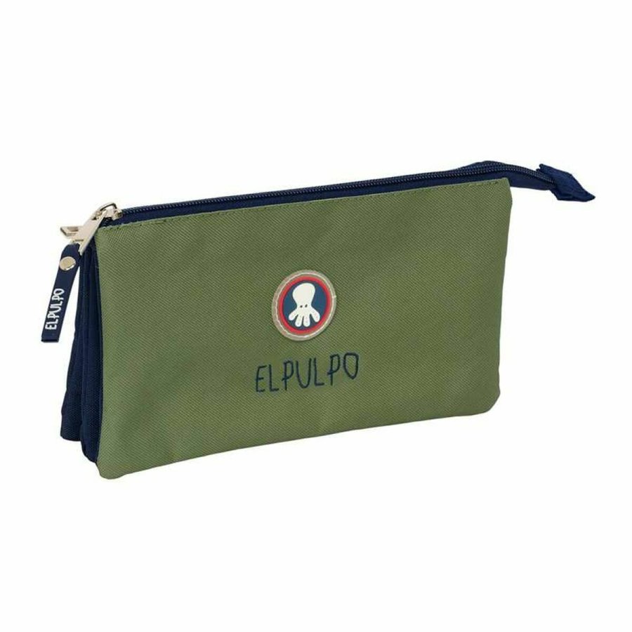 Tredobbelt bretaske El Pulpo   Marinebl Militrgrn 22 x 12 x 3 cm #1