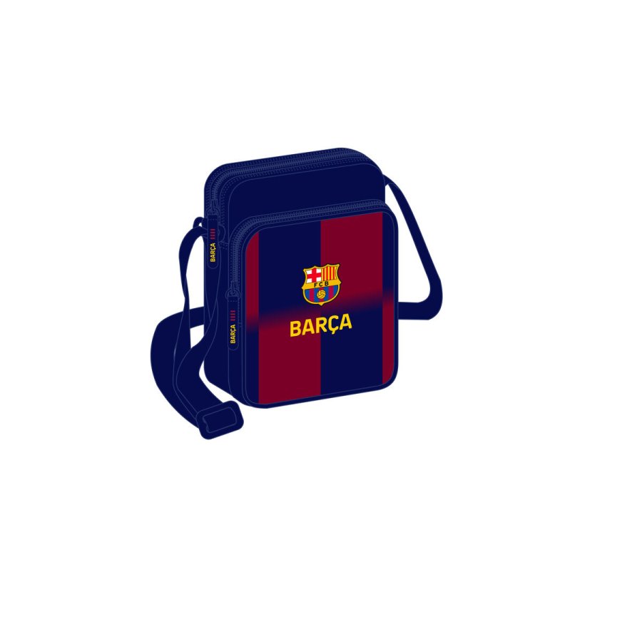 Skuldertaske F.C. Barcelona Bl� R�dbrun 16 x 22 x 6 cm #1