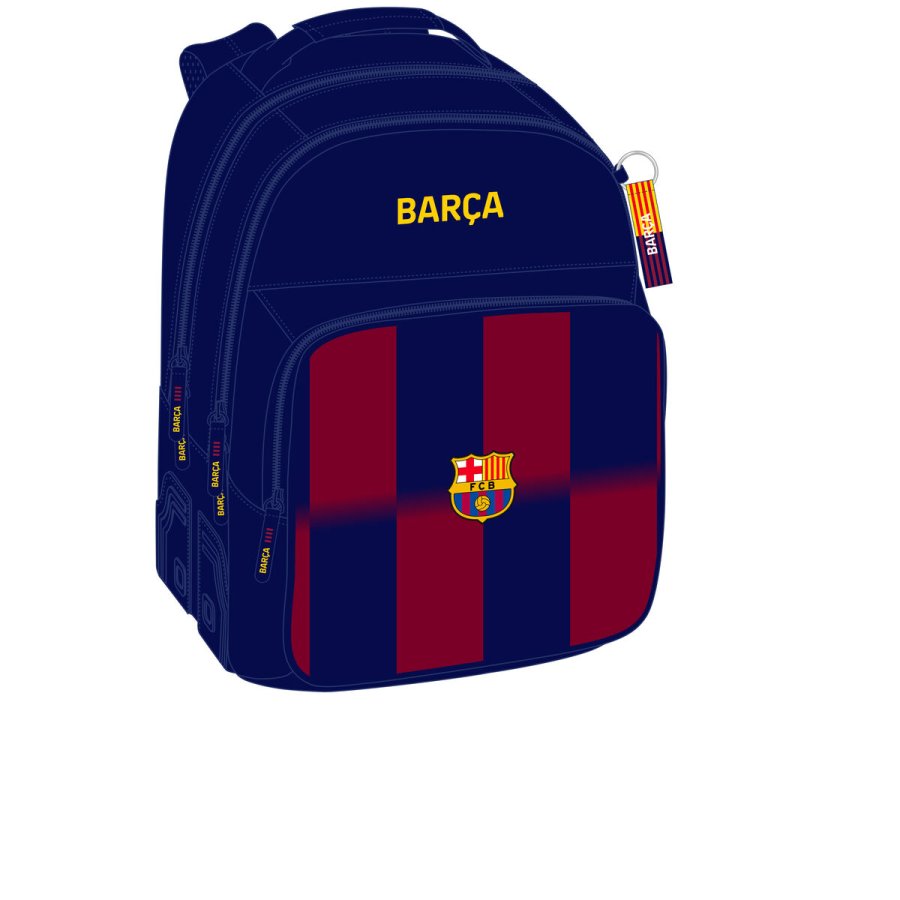 Skoletaske F.C. Barcelona Bl Rdbrun 32 x 42 x 15 cm #1