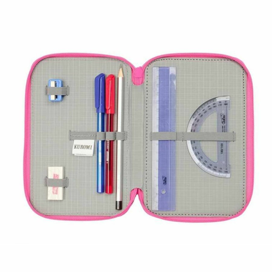 Tredobbelt Penalhus Kuromi Sort Fuchsia 12,5 x 19,5 x 5,5 cm 37 Dele #3