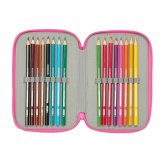 Tredobbelt Penalhus Kuromi Sort Fuchsia 12,5 x 19,5 x 5,5 cm 37 Dele #4