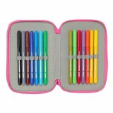 Tredobbelt Penalhus Kuromi Sort Fuchsia 12,5 x 19,5 x 5,5 cm 37 Dele #5