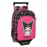 Skolerygsk med Hjul Kuromi Sort Fuchsia 26 x 11 x 67 cm 26 x 34 x 11 cm #1