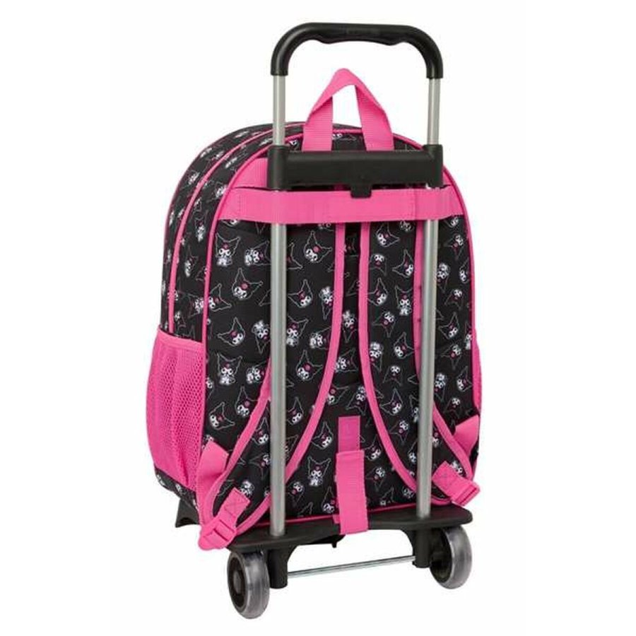 Skolerygsk med Hjul Kuromi Sort Fuchsia 33 x 42 x 14 cm #2