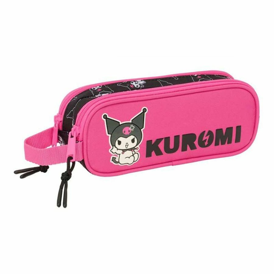 Dobbelt carry-all Kuromi Sort Fuchsia 21 x 8 x 6 cm #1