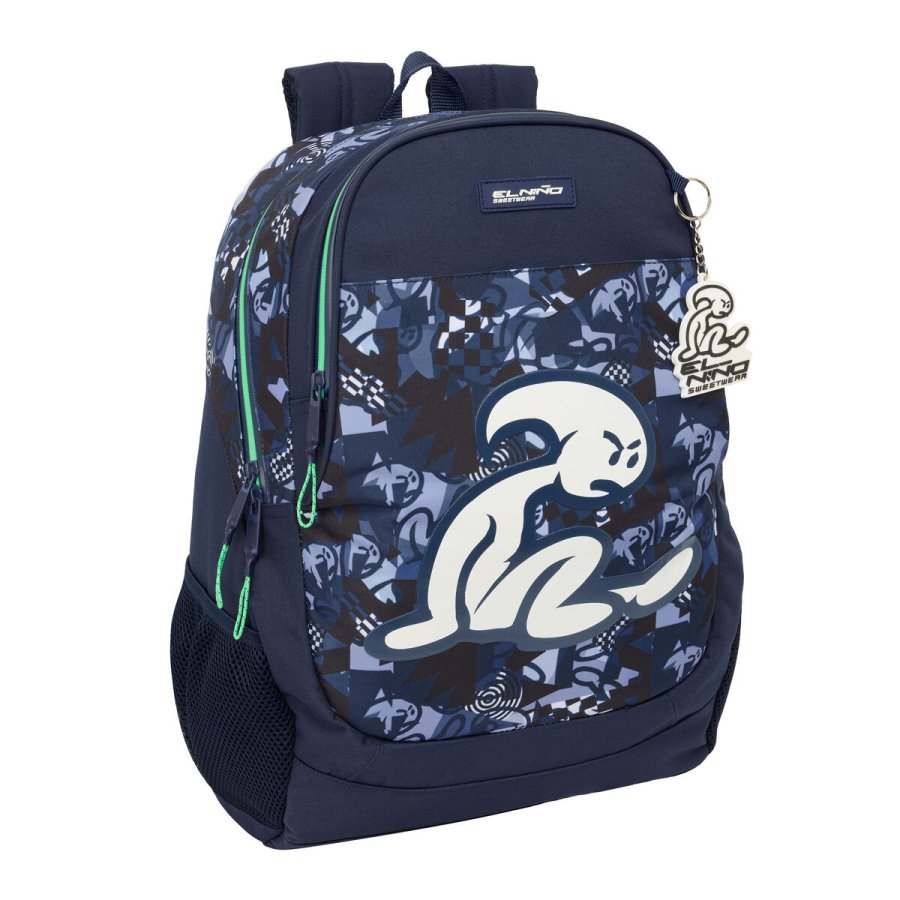 Skoletaske El Ni�o Navy Marinebl� 32 x 44 x 16 cm #1