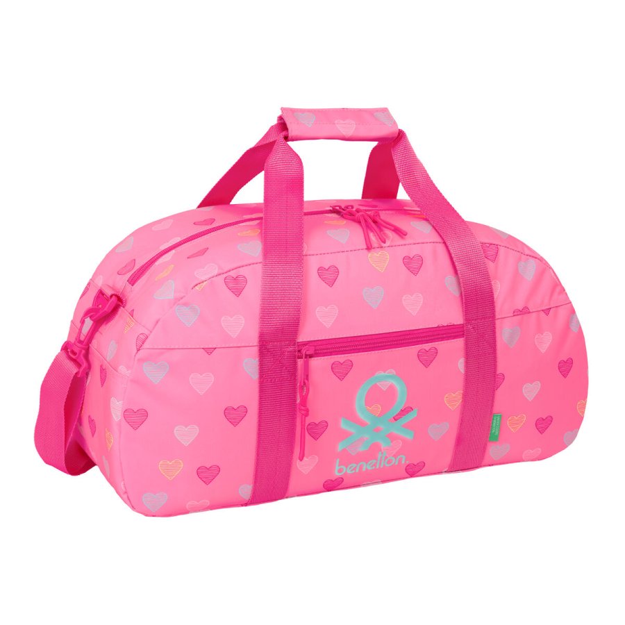 Sportstaske Benetton Heart Pink 50 x 26 x 20 cm #1