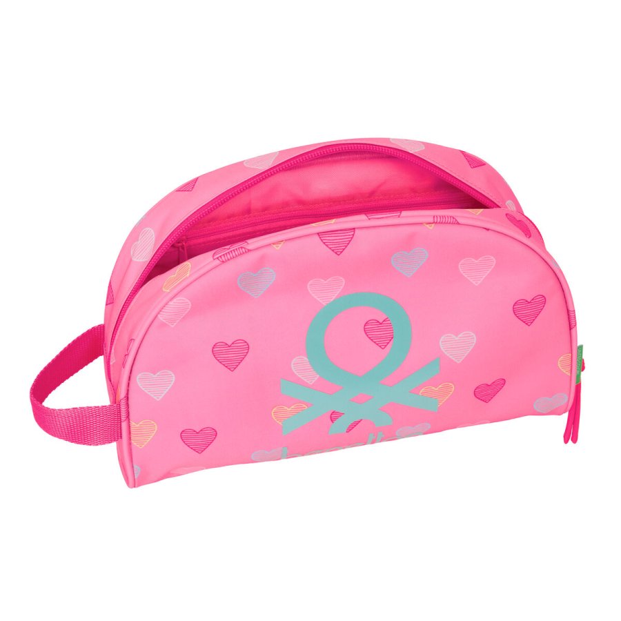 Rejsetoilettaske Benetton Heart Pink 28 x 18 x 10 cm #4
