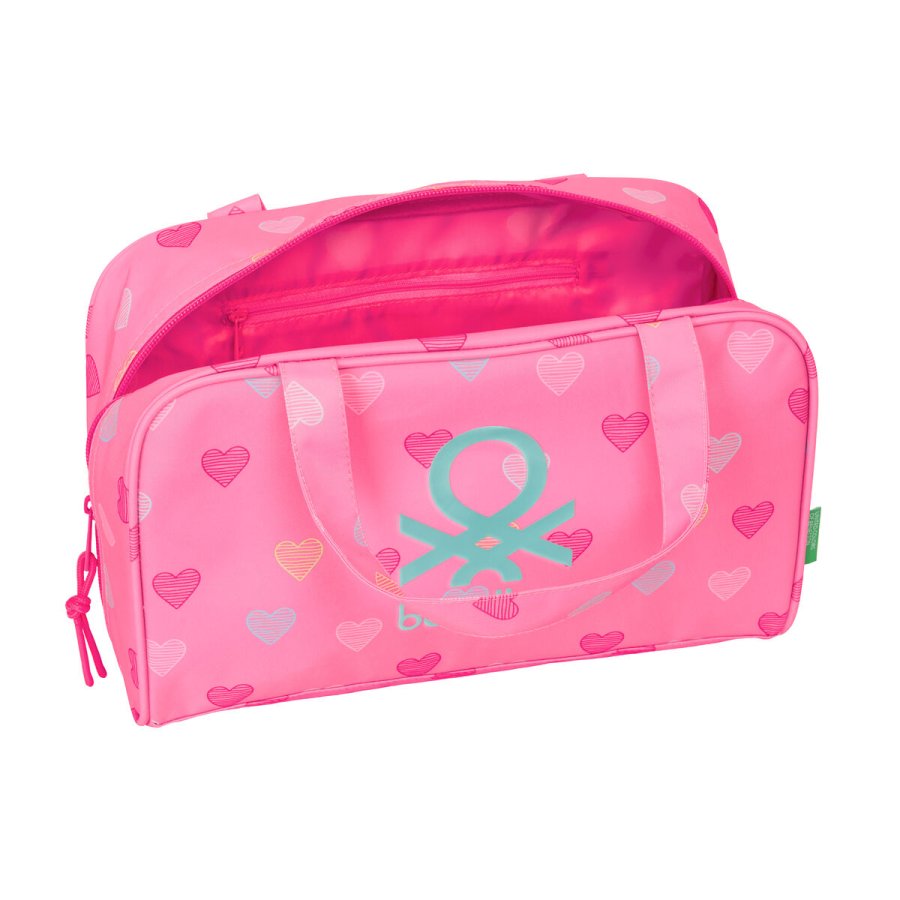 Rejsetoilettaske Benetton Heart Pink 31 x 14 x 19 cm #3