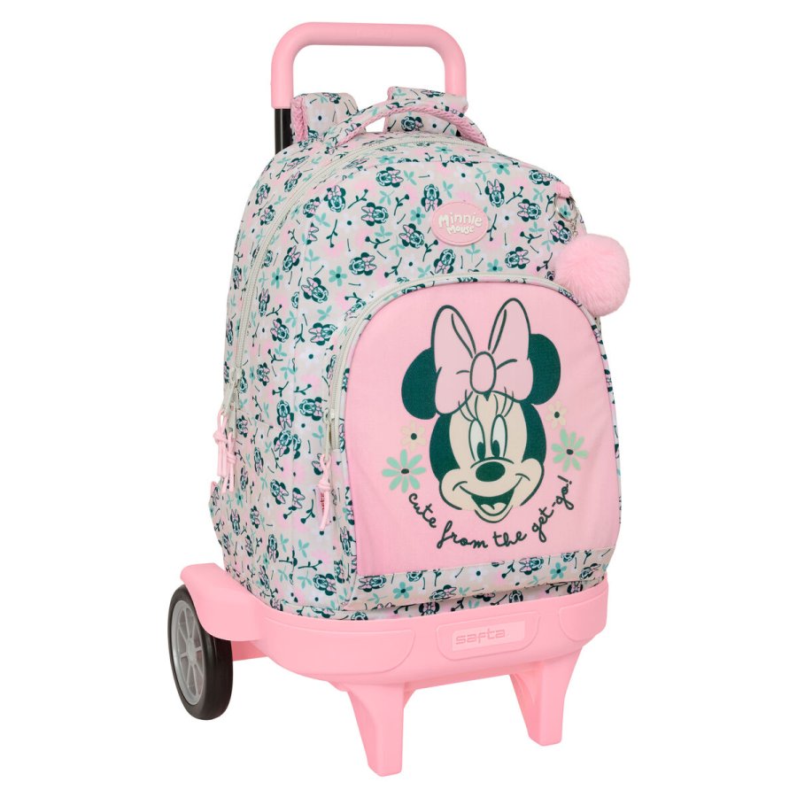 Skolerygs�k med Hjul Minnie Mouse Minty Pink 33 x 45 x 22 cm #1