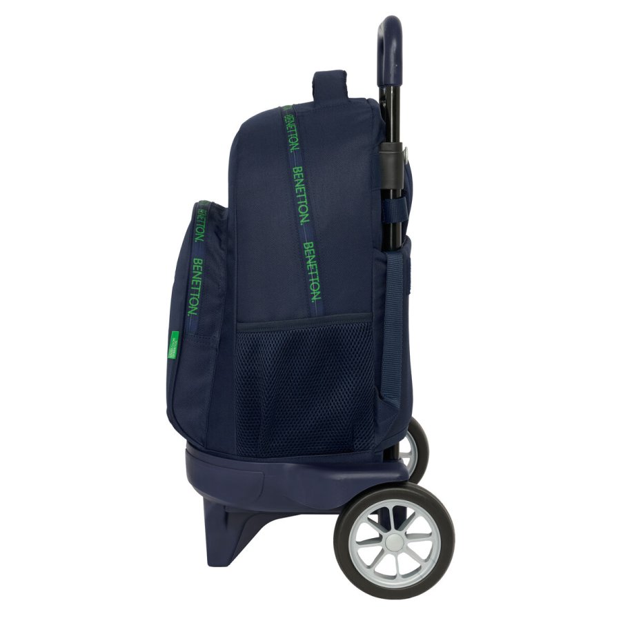 Skolerygs�k med Hjul Benetton Together Marinebl� 33 x 45 x 22 cm #2