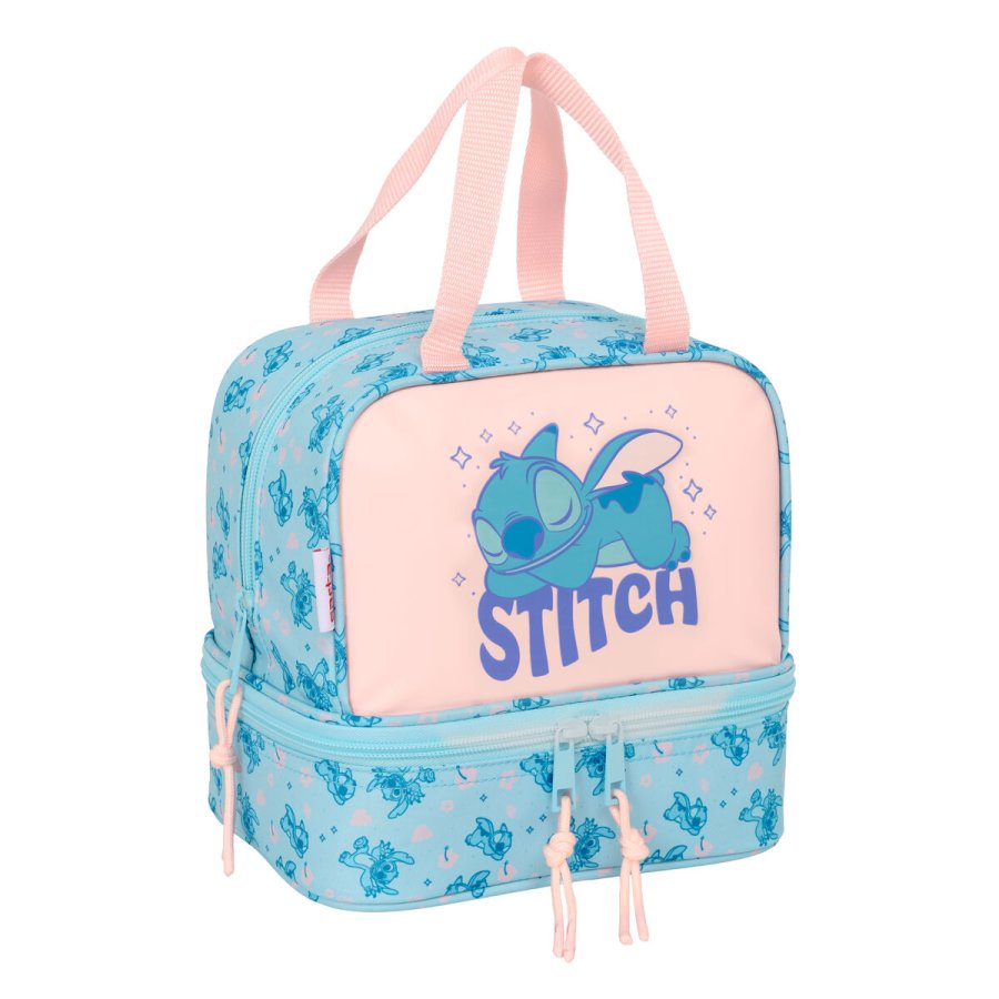 Madkasse med tilbeh�r Lilo & Stitch Ohana Bl� Pink 20 x 20 x 15 cm #1