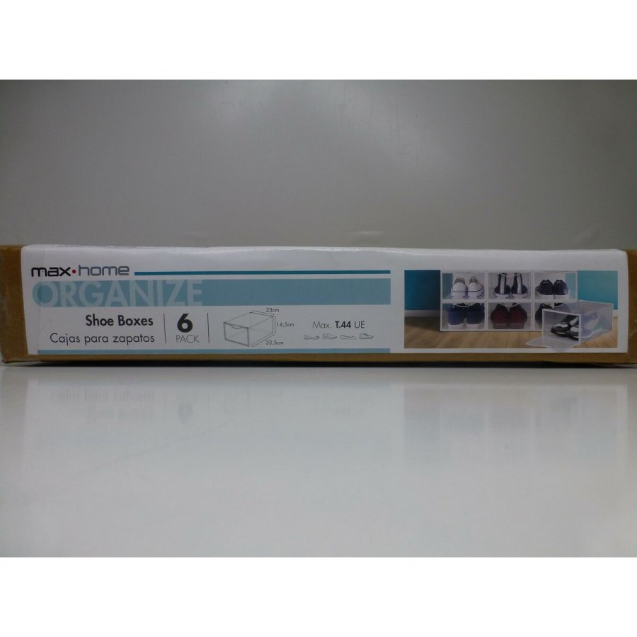 Stackable shoe box Max Home Hvid 6 enheder polypropylen ABS 23 x 14,5 x 33,5 cm #9