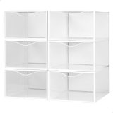 Stackable shoe box Max Home Hvid 6 enheder polypropylen ABS 23 x 14,5 x 33,5 cm #1