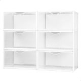 Stackable shoe box Max Home Hvid 6 enheder polypropylen ABS 35 x 18,5 x 27 cm #1