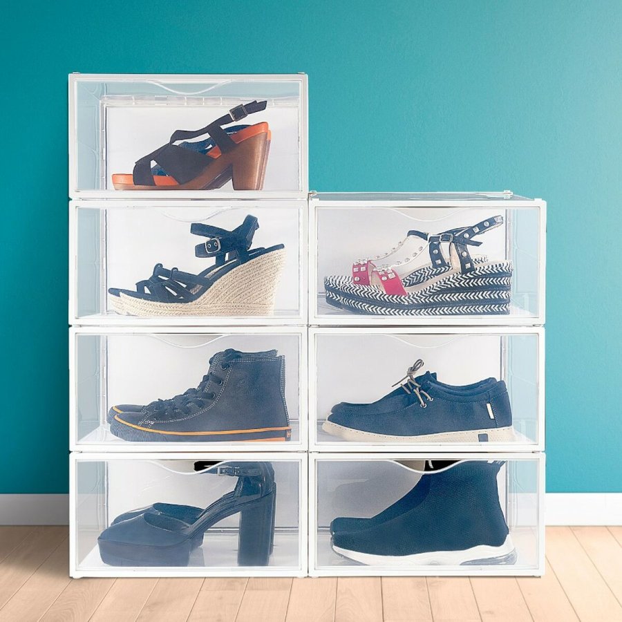Stackable shoe box Max Home Hvid 6 enheder polypropylen ABS 35 x 18,5 x 27 cm #21