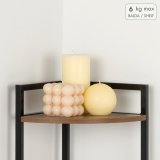 Hylder Max Home Sort Jern Tr� MDF 24 x 80 x 24 cm #3