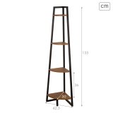 Hylder Max Home Sort Jern Tr� MDF 4 Hylder 30 x 135 x 30 cm #4