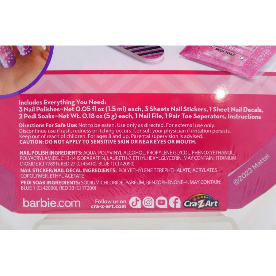 Manicure og pedicure st Barbie Sparkling 25,5 x 25 x 5 cm ske #4