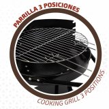Kulgrill med hjul Aktive Textilene 42 x 76,5 cm Sort #2