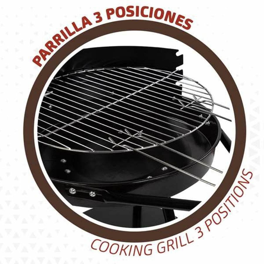 Kulgrill med hjul Aktive Textilene 42 x 76,5 cm Sort #2