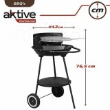 Kulgrill med hjul Aktive Textilene 42 x 76,5 cm Sort #3