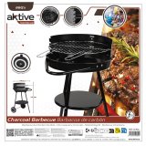 Kulgrill med hjul Aktive Aluminium Emaljeret metal tekstil 42 x 76,5 x 42 cm Sort #5