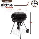 Kulgrill med hjul Aktive Textilene 57 x 86 cm Sort #11