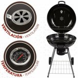 Kulgrill med hjul Aktive Textilene 57 x 86 cm Sort #28