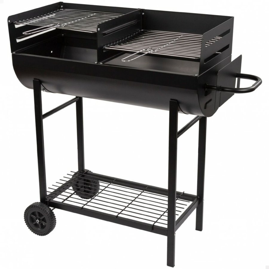 Kulgrill med hjul Aktive Plastik Emaljeret metal 97 x 96 x 42 cm Sort #1