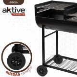 Kulgrill med hjul Aktive Plastik Emaljeret metal 97 x 96 x 42 cm Sort #2